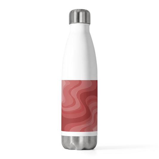 Power Red Wavey 20oz Insulated Water Bottle
