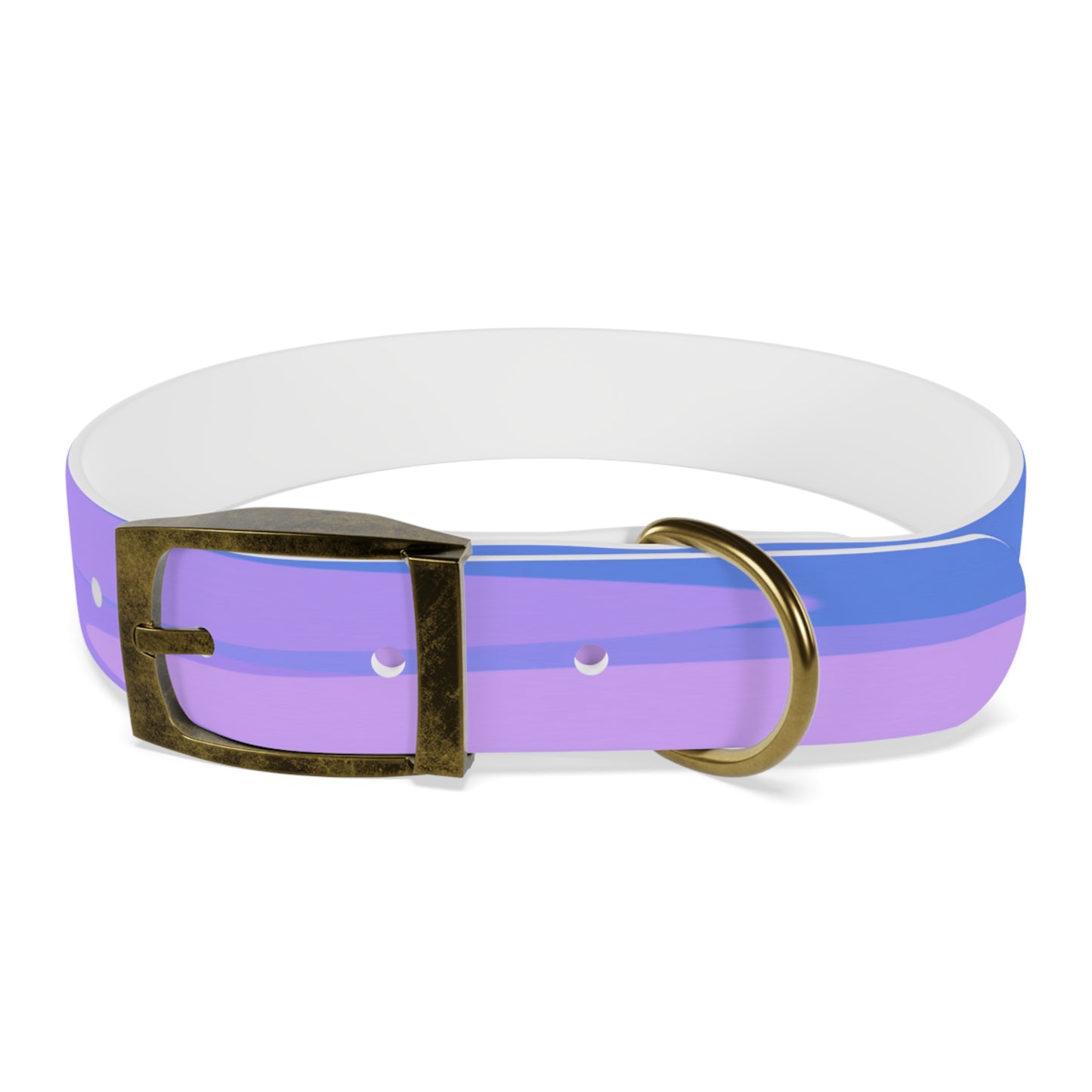 Pastel Purple Family Patches Medium Dog Collar