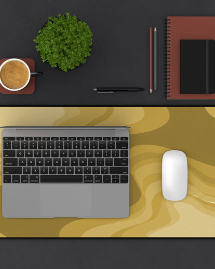 Brown Wavey 12" x 22" Desk Mat