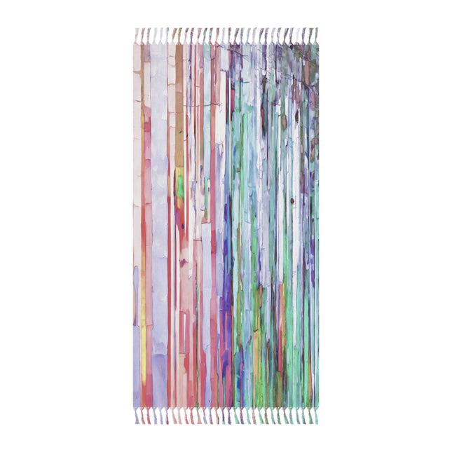 Striped Pastels 38" × 81" Boho Beach Cloth