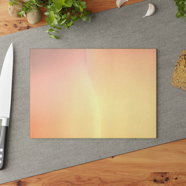 Hot Peach Fade 8" x 11" Glass Cutting Board