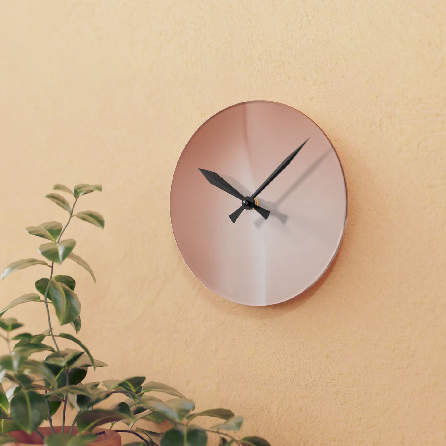 Soft Fade Acrylic Round Wall Clock, 8" x 8"