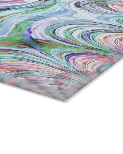 Uzi Spiral Pastels 11" x 15" Glass Cutting Board