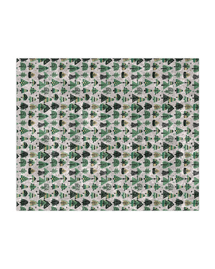 Mini Vintage Green Trees 50" x 60" Crushed Velvet Blanket