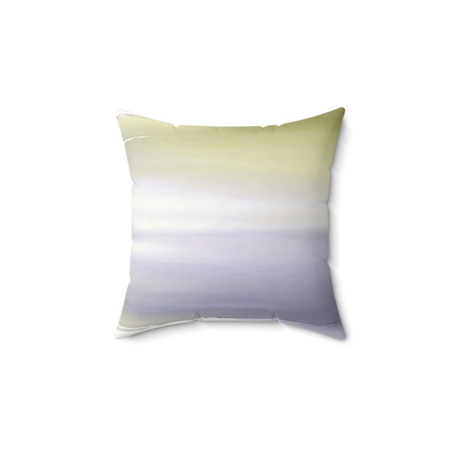 Lavender Sea Golden Fog 14" x 14" Faux Suede Square Pillow