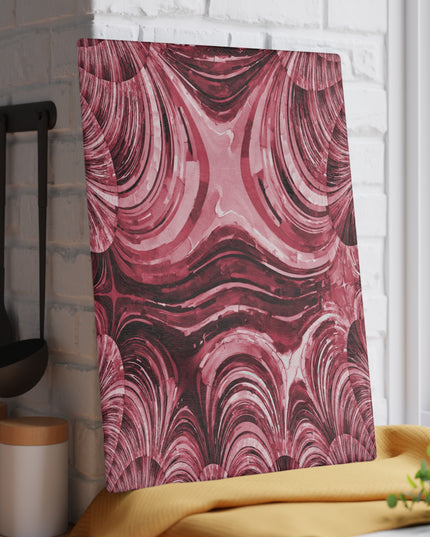 Uzi Spiral Ruby 11" x 15" Glass Cutting Board