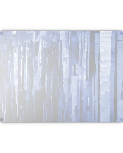 Striped Deep Blue 11" x 15" Glass Cutting Board