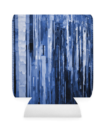 Striped Deep Blue 12 oz Can Cooler Sleeve