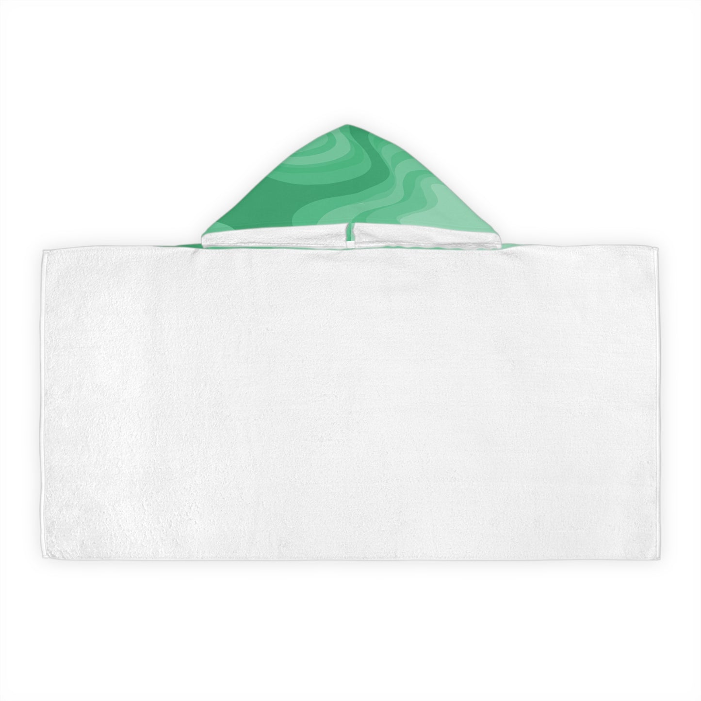 Mint Green Wavey Youth Hooded Towel, 24" x 48"
