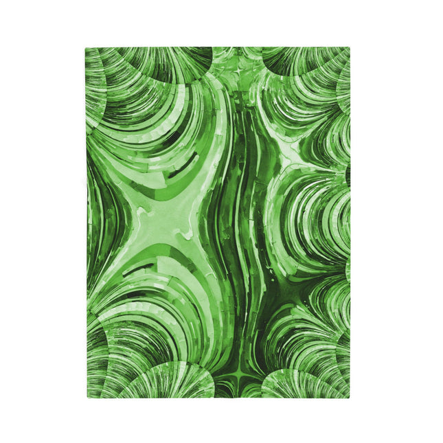 Uzi Spiral Mint Pastel Velveteen Plush Blanket, 30" x 40"