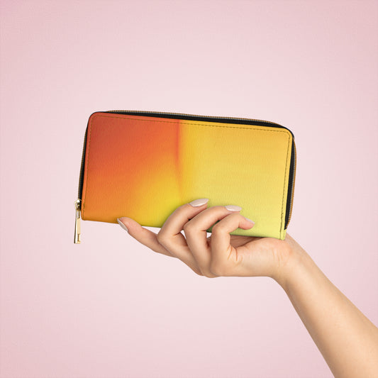 Phoenix Fade Elegant Abstract Zipper Wallet - Stylish & Functional Accessory for Everyday Use