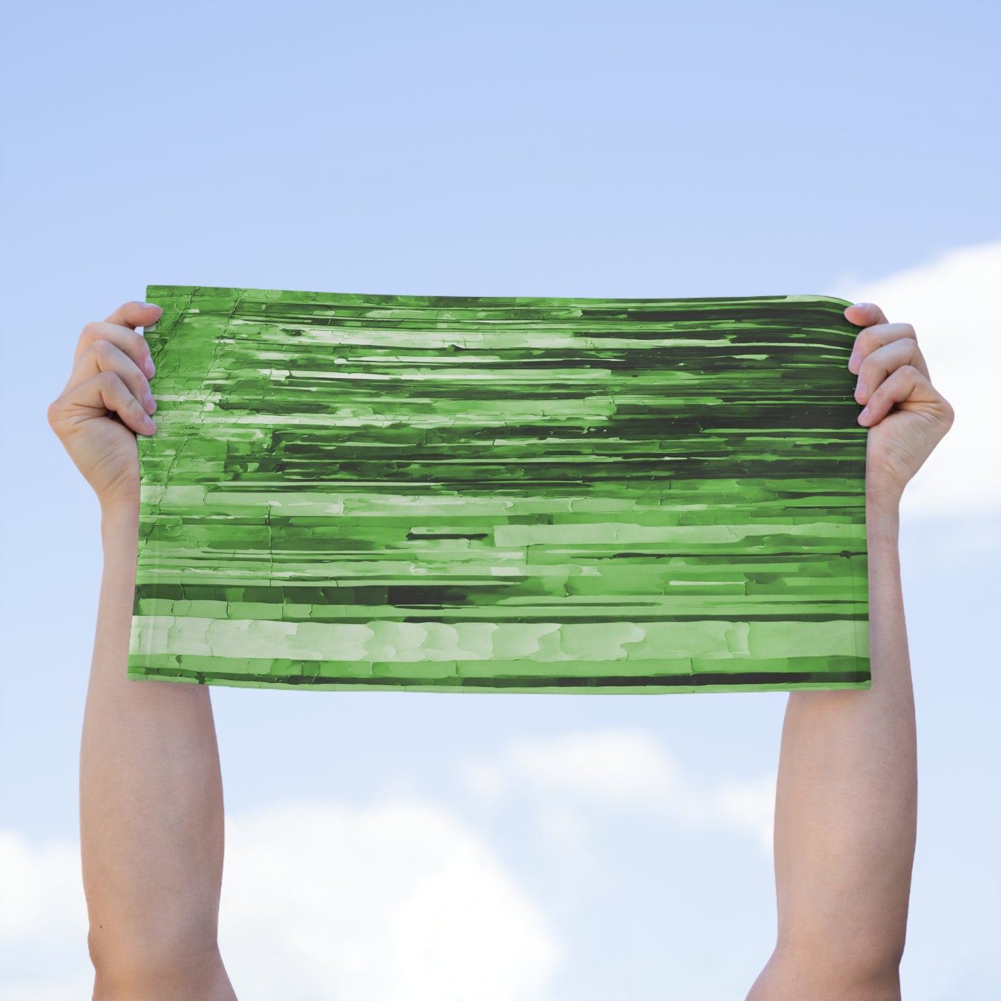 Striped Mint Pastel Rally Towel, 11" x 18"