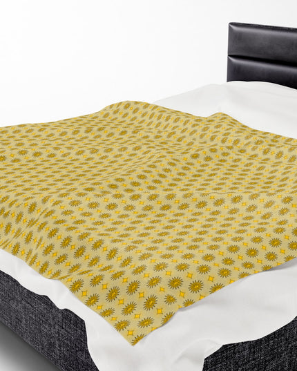 Lemongrass Star-crossed Bodies Velveteen Plush Blanket, 60" x 80"