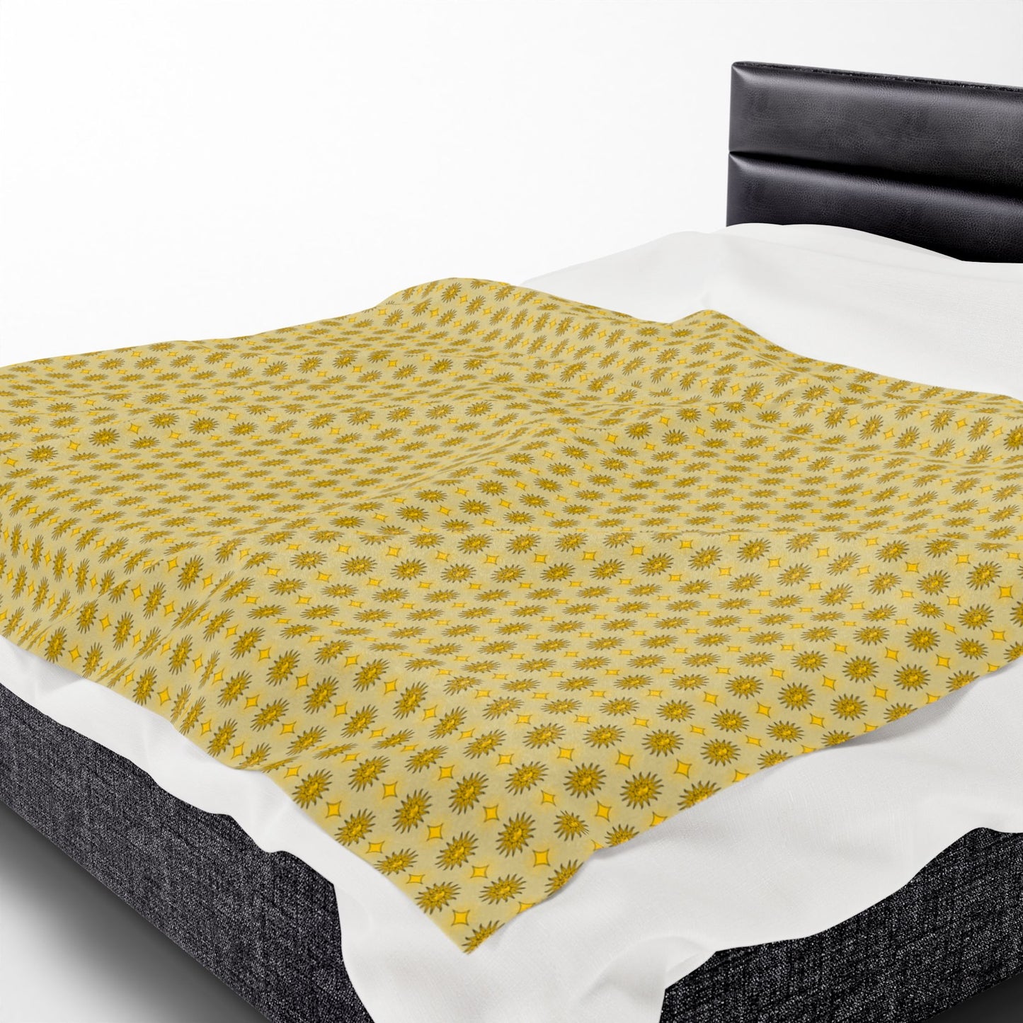 Lemongrass Star-crossed Bodies Velveteen Plush Blanket, 60" x 80"