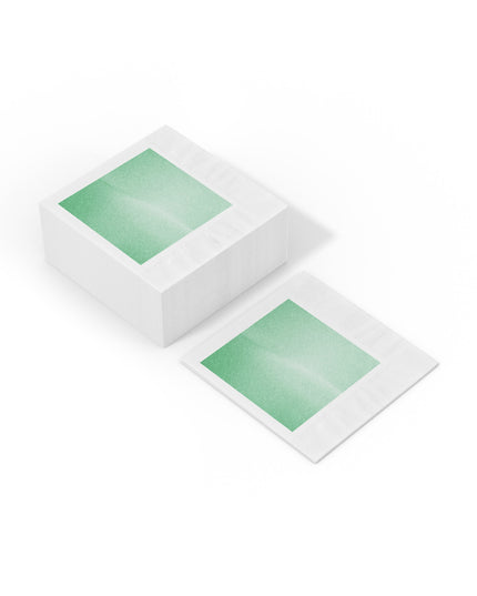 Mint Fade White Coined Napkins, 6.5" x 6.5"