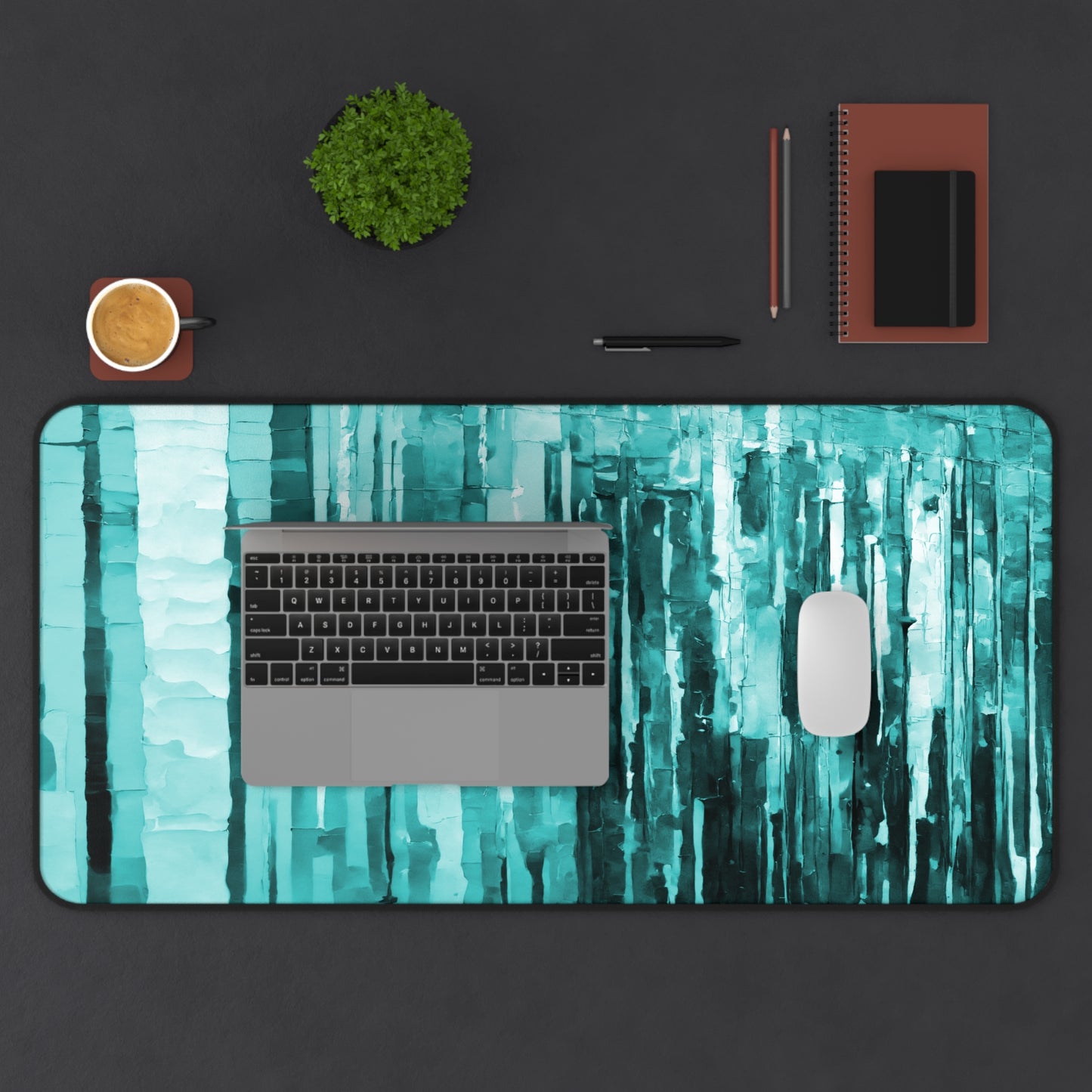 Striped Tif 16" x 32" Desk Mat