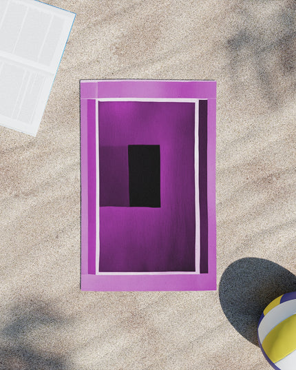 Magenta Shadow Beach Towel, 18" x 27"