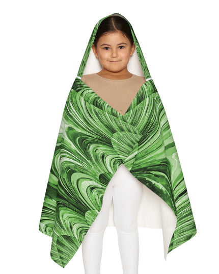 Uzi Spiral Mint Pastel Youth Hooded Towel, 24" x 48"