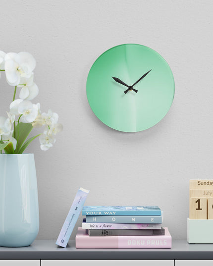 Mint Fade Acrylic Wall Clock, Round or Square, 10.75" x 10.75"