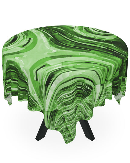 Uzi Spiral Mint Pastel Tablecloth, 55" x 55"