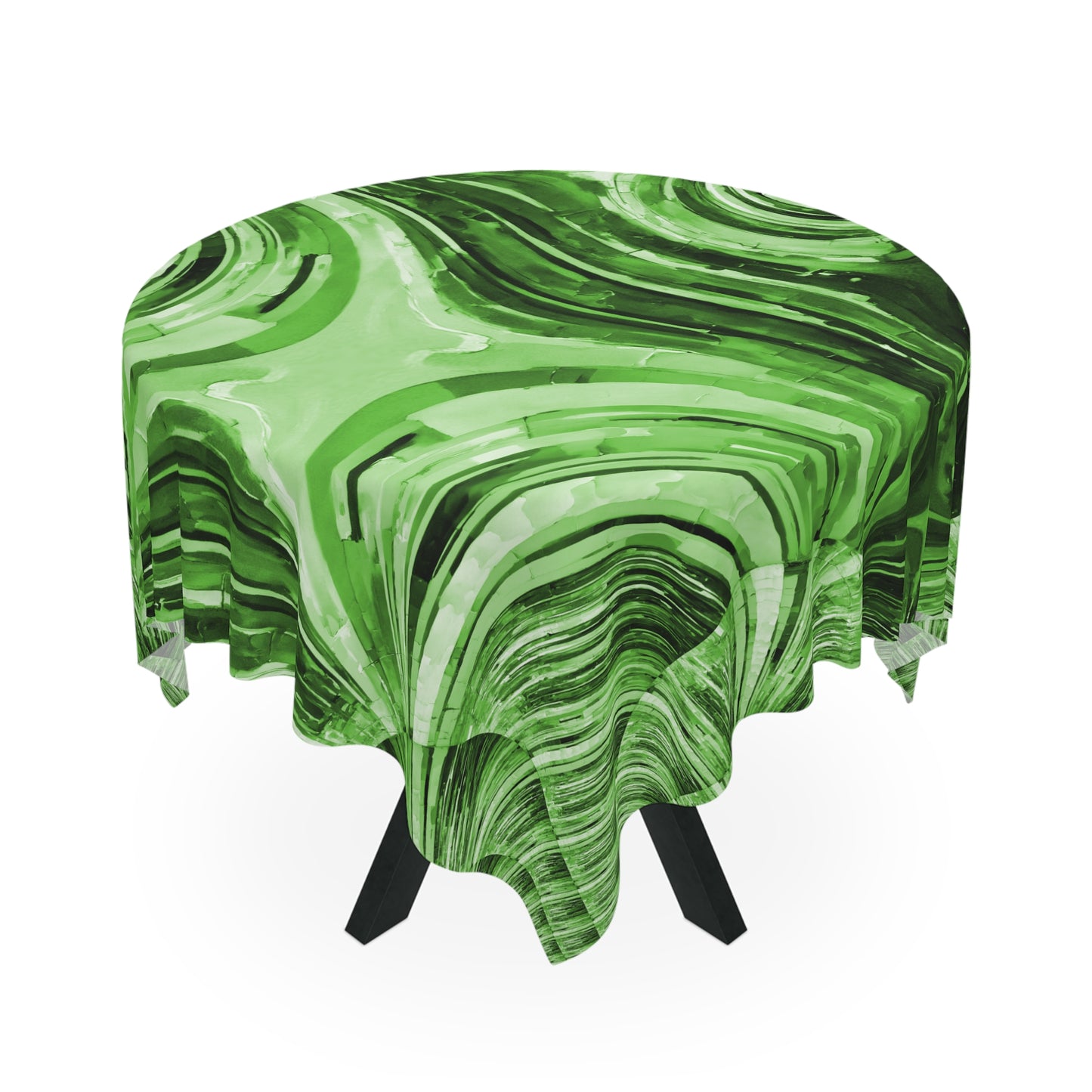 Uzi Spiral Mint Pastel Tablecloth, 55" x 55"