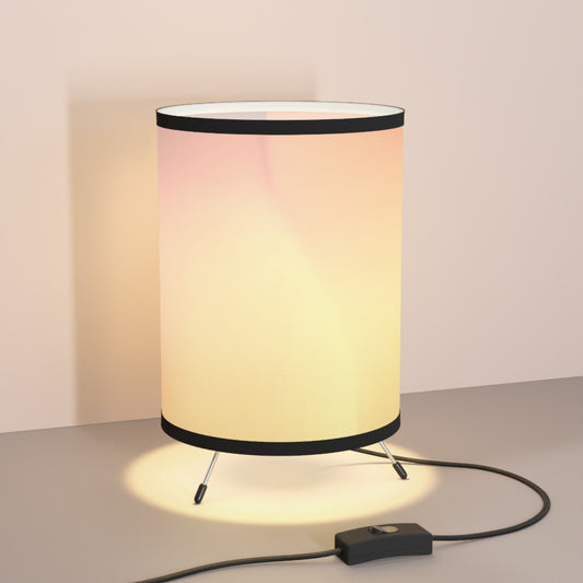 Hot Peach Fade Tripod Lamp with High-Res Printed Shade, US\CA plug