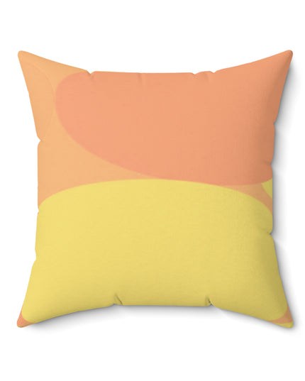 Pastel Bright Oranges Patches 20" x 20" Faux Suede Square Pillow