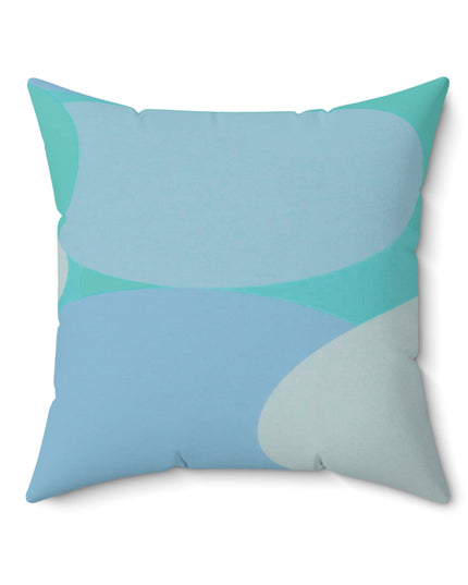 Pastel Tan and Tif Patches 20" x 20" Faux Suede Square Pillow