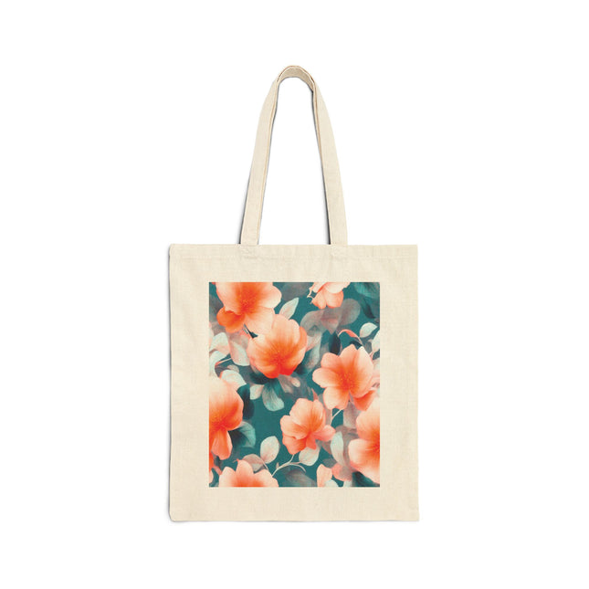 Orange Blossom Floral Bunch Cotton Canvas Tote Bag