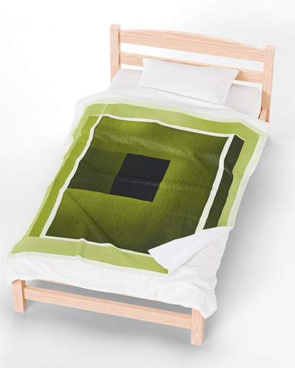 Lemongrass Shadow Velveteen Plush Blanket, 50" x 60"