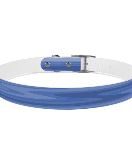 Deep Blue Wavey Extra Large Dog Collar