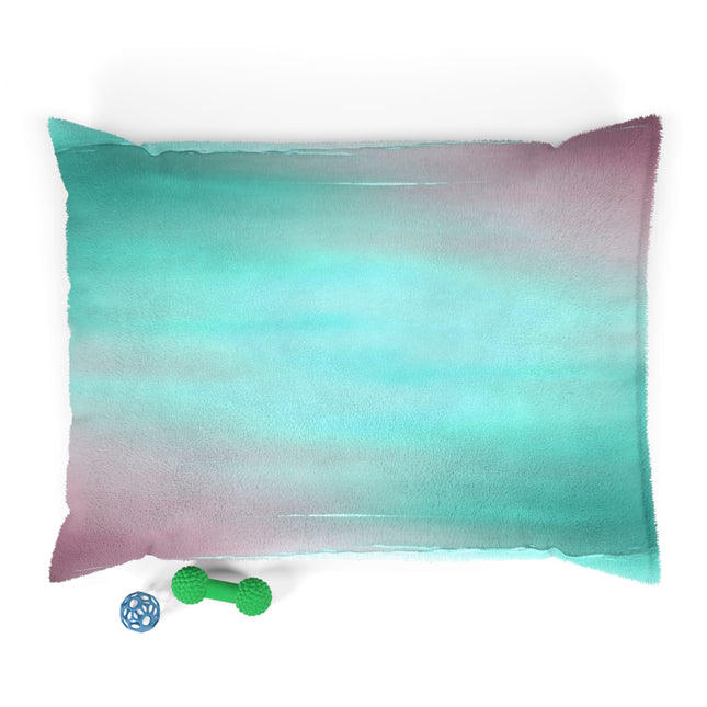 Green Sea Lavender Fog 40" × 30" Pet Bed
