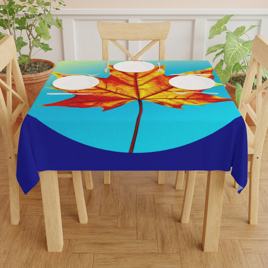 Alpha Maple Leaf Tablecloth, 55" x 55"