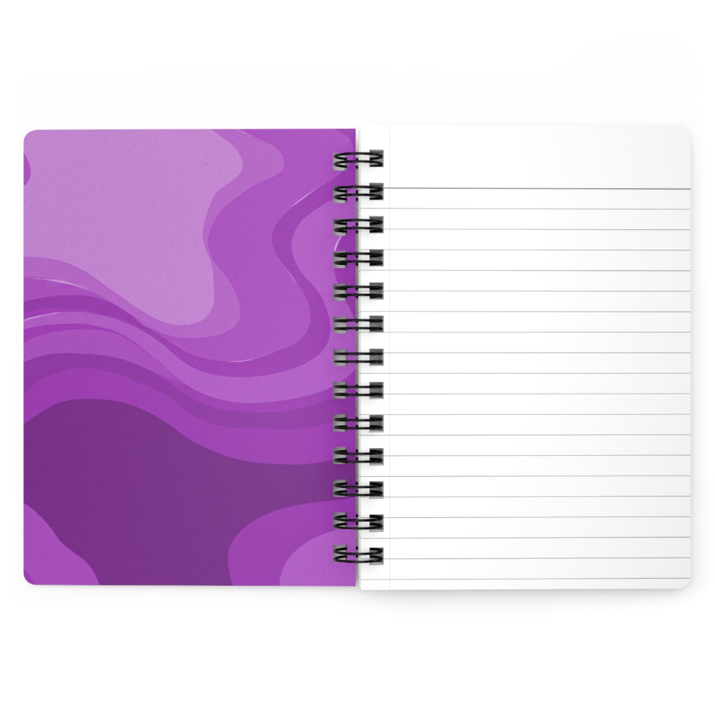 Wavey Purple Wavey Spiral Bound Journal, 5" x 7" 150 pages