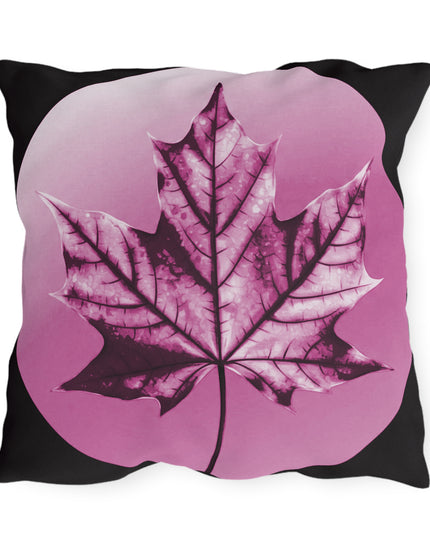 Magenta Maple Leaf 20" x 20" Outdoor Pillow