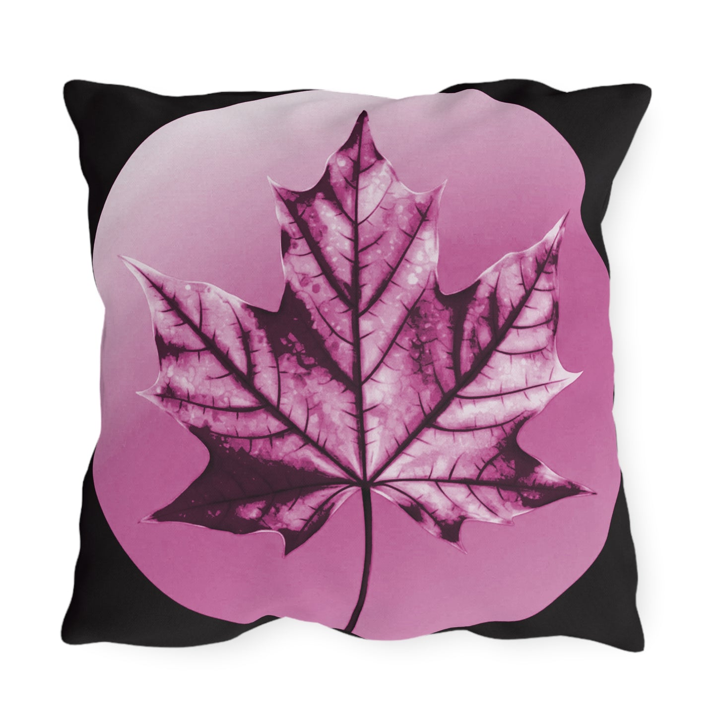 Magenta Maple Leaf 20" x 20" Outdoor Pillow