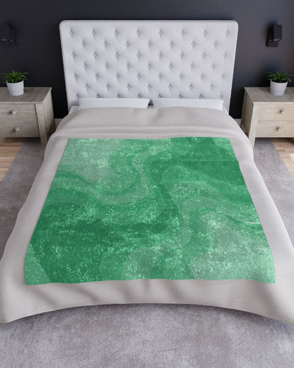 Mint Green Wavey 50" x 60" Crushed Velvet Blanket