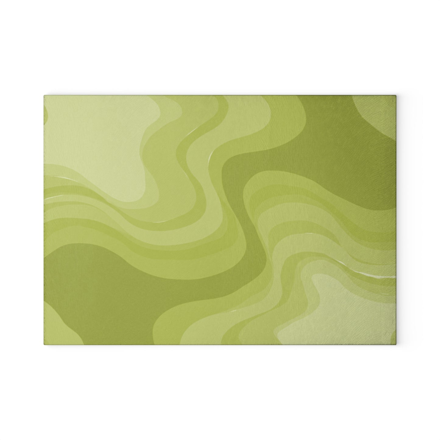 Lemon Wavey 8" x 11" Glass Cutting Board