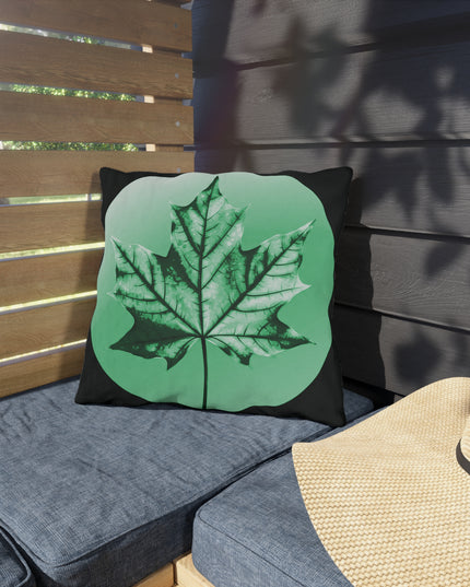 Mint Green Maple Leaf 16" x 16" Outdoor Pillow