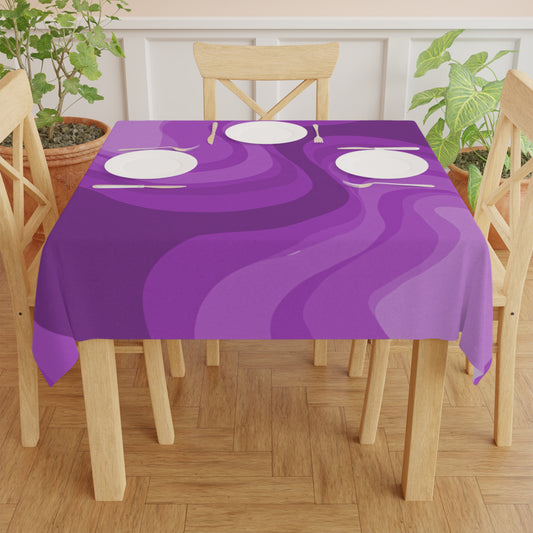 Wavey Purple Wavey Tablecloth, 55" x 55"