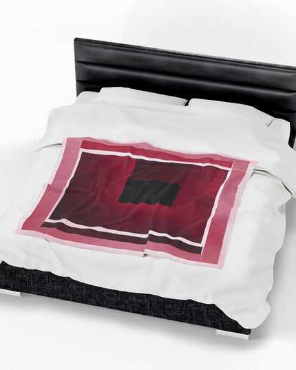 Red Shadow Velveteen Plush Blanket, 50" x 60"