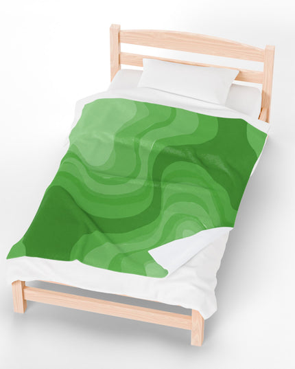 Greenie Meanie Wavey Velveteen Plush Blanket, 50" x 60"