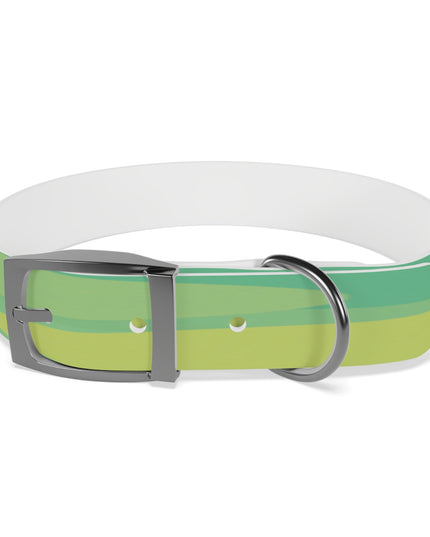 Pastel Green Patches Medium Dog Collar