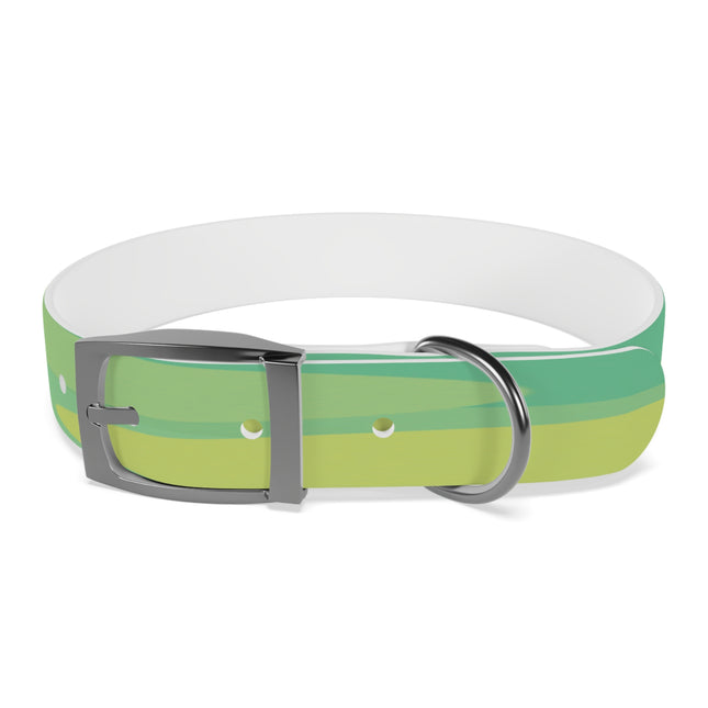 Pastel Green Patches Medium Dog Collar