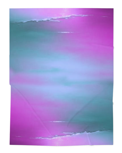 Dark Blue Green Sea Purple Fog Baby Swaddle 30″×40″ Blanket