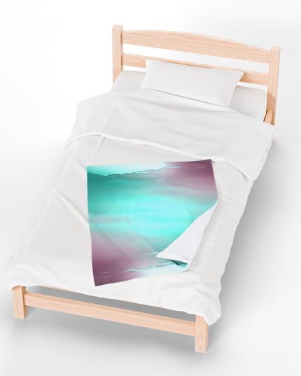 Green Sea Lavender Fog Velveteen Plush Blanket, 30" x 40"