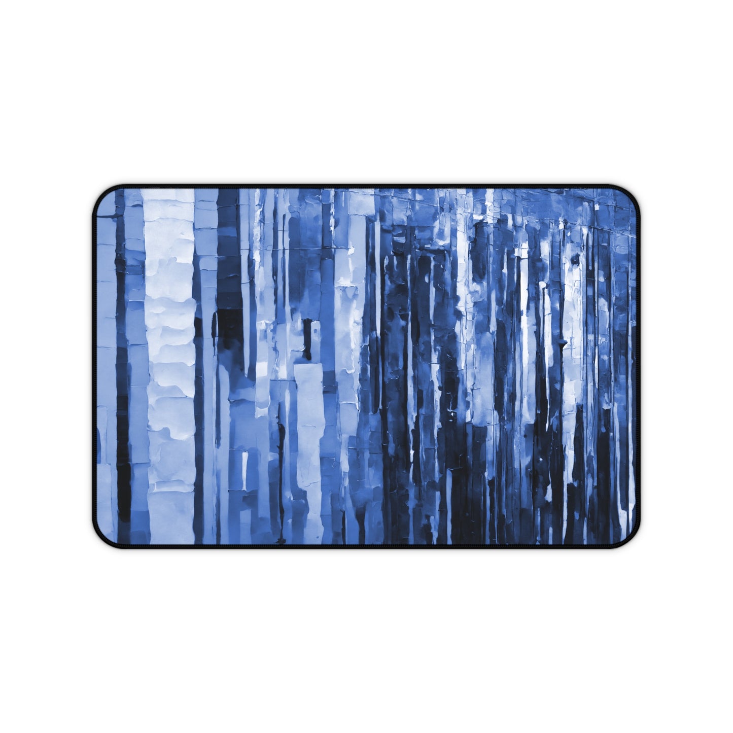 Striped Deep Blue 12" x 18" Desk Mat