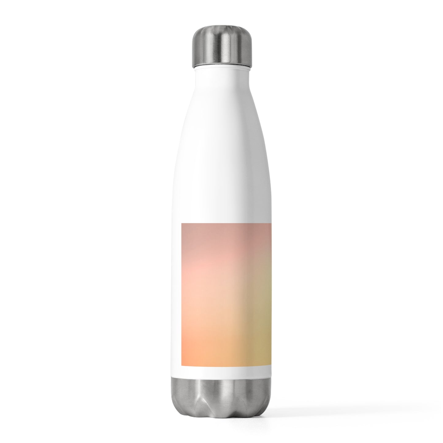Hot Peach Fade 20oz Insulated White Water Bottle