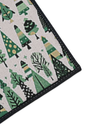 Mini Vintage Green Trees 48" x 72" Heavy Duty Floor Mat