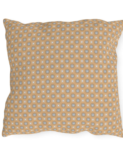Tan Sunset Star-crossed Bodies 18" x 18" Outdoor Pillows